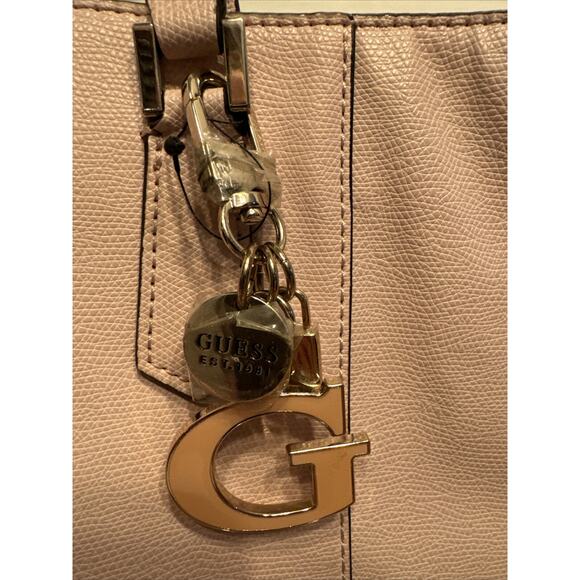 Guess Faux Pebbled Leather Purse Pink - Picture 2 of 14